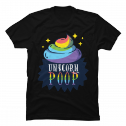 unicorn poop rainbow shirt